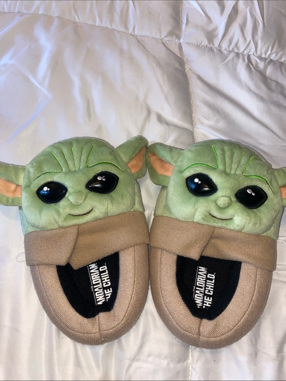 Star Wars The Child (Grogu) Plush Kids Slippers - Green & Brown siize 11-12